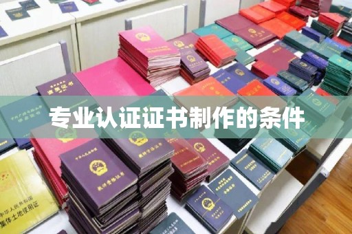 苓雅专业认证证书制作的条件