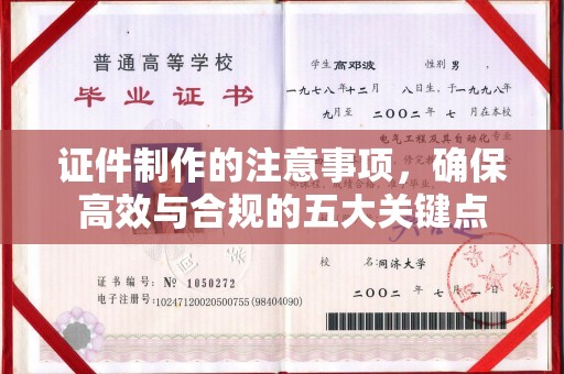 苓雅证件制作的注意事项，确保高效与合规的五大关键点