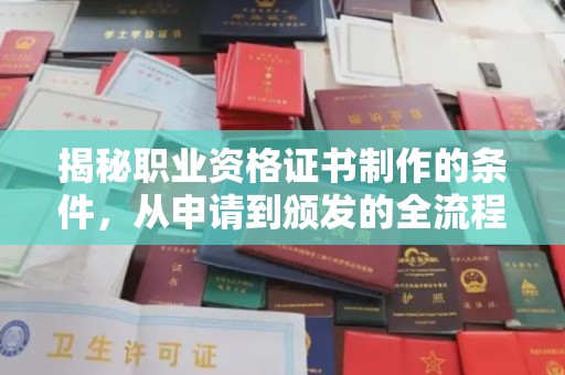苓雅揭秘职业资格证书制作的条件，从申请到颁发的全流程解析