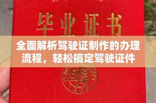 苓雅全面解析驾驶证制作的办理流程，轻松搞定驾驶证件