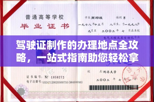 苓雅驾驶证制作的办理地点全攻略，一站式指南助您轻松拿证